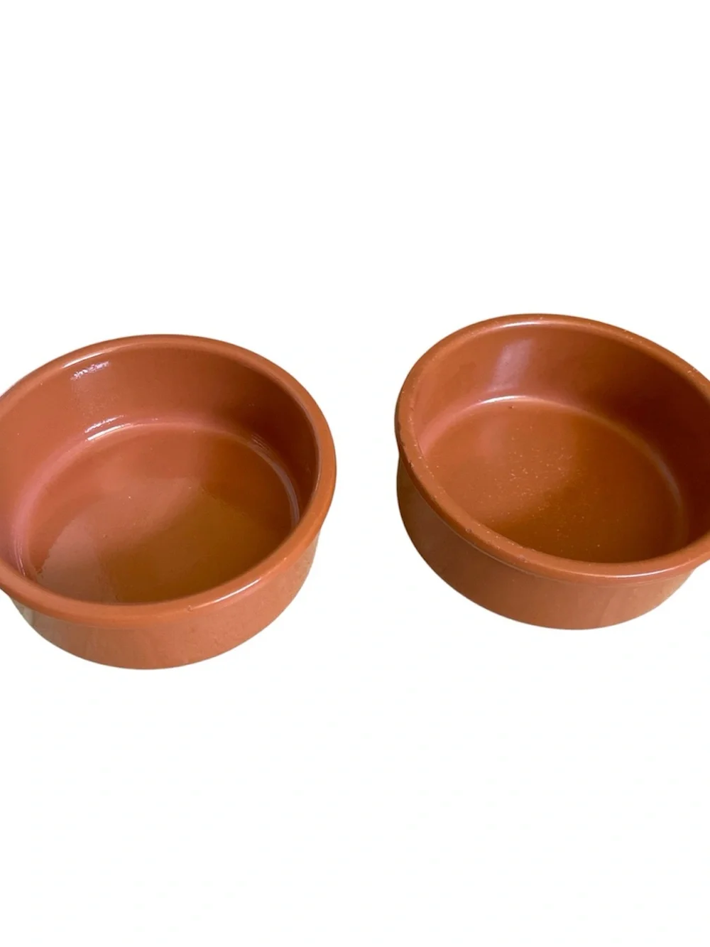 Terracotta Ceramic Pet Bowls Ramekins - Set of 2
